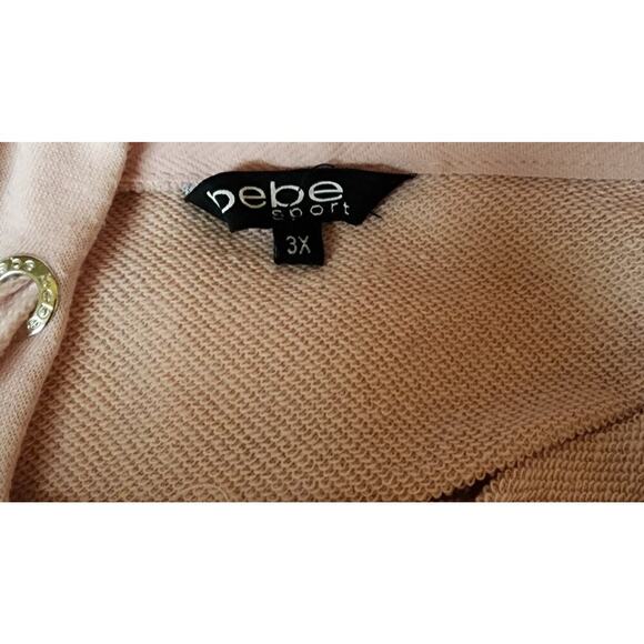 Bebe Sport Women’s Athletic Fleece Pink Plus Size 3X Hoodie Pullover Sweater - Picture 7 of 7